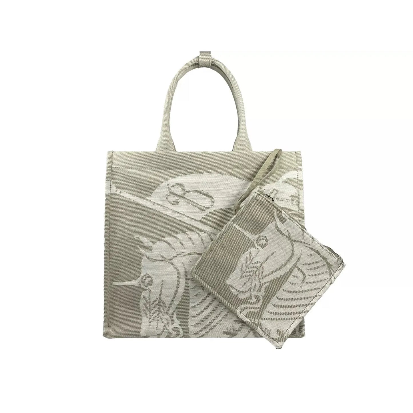 Burberry EKD Canvas Tote Bag With Coin Pouch Beige 70747