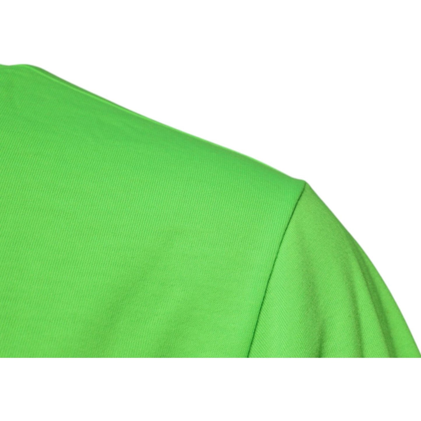 Dolce & Gabbana Green Logo Polyester Crew Neck T-shirt TSH90001-48