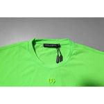 Dolce & Gabbana Green Logo Polyester Crew Neck T-shirt TSH90001-48