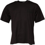 Dolce & Gabbana Dark Brown Logo Cotton Crew Neck T-shirt TSH90030-48