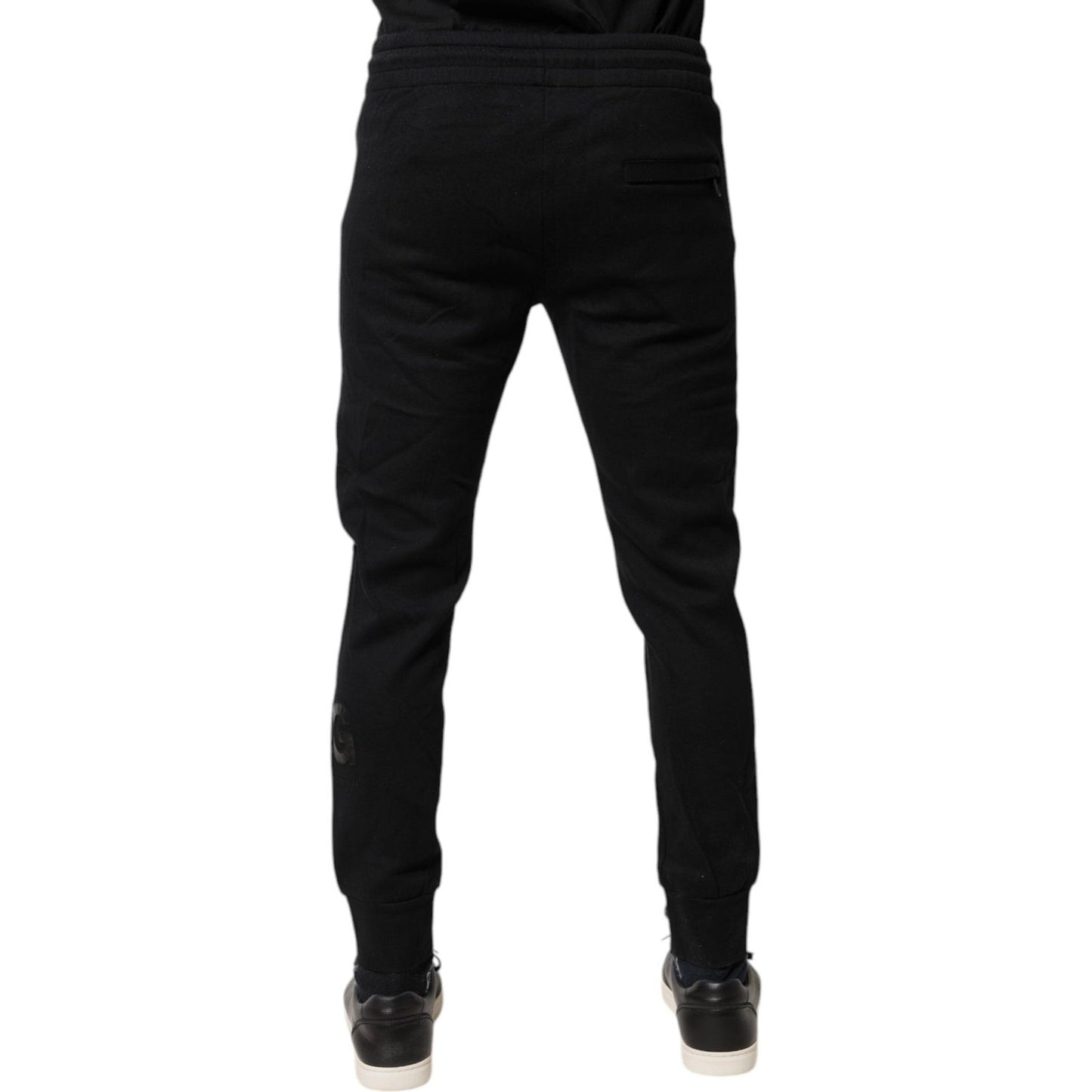 Dolce & Gabbana Black Cotton Jogger Jogging Pants PAN76018-46