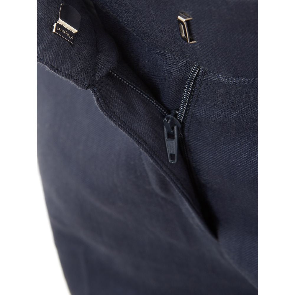 Lardini Chic Blue Linen Trousers LA-111967320013770-IT40|S