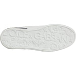 Dolce & Gabbana White Black Leather Portofino Sneaker Shoes MV7036-41