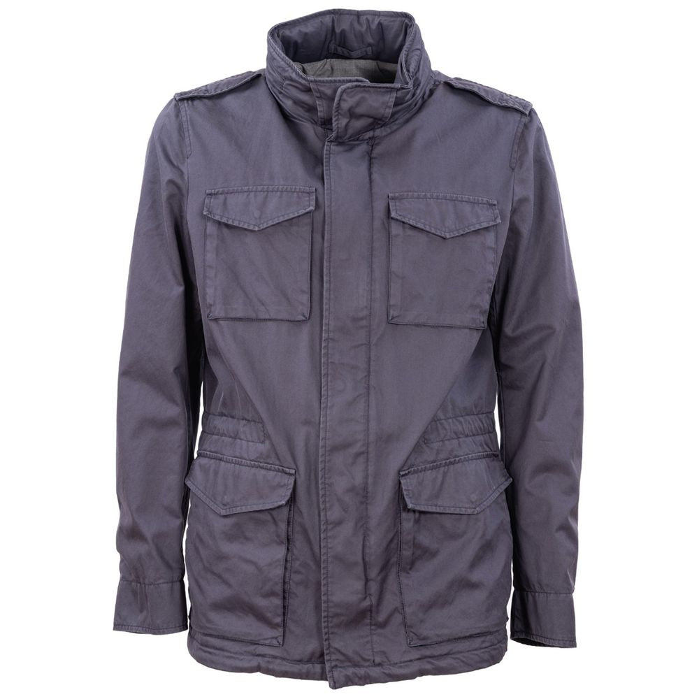 Herno Blue Cotton Jacket HE-14924-IT54 | XXL