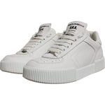 Dolce & Gabbana White Miami Leather Low Top Sneakers Shoes LA12420-36