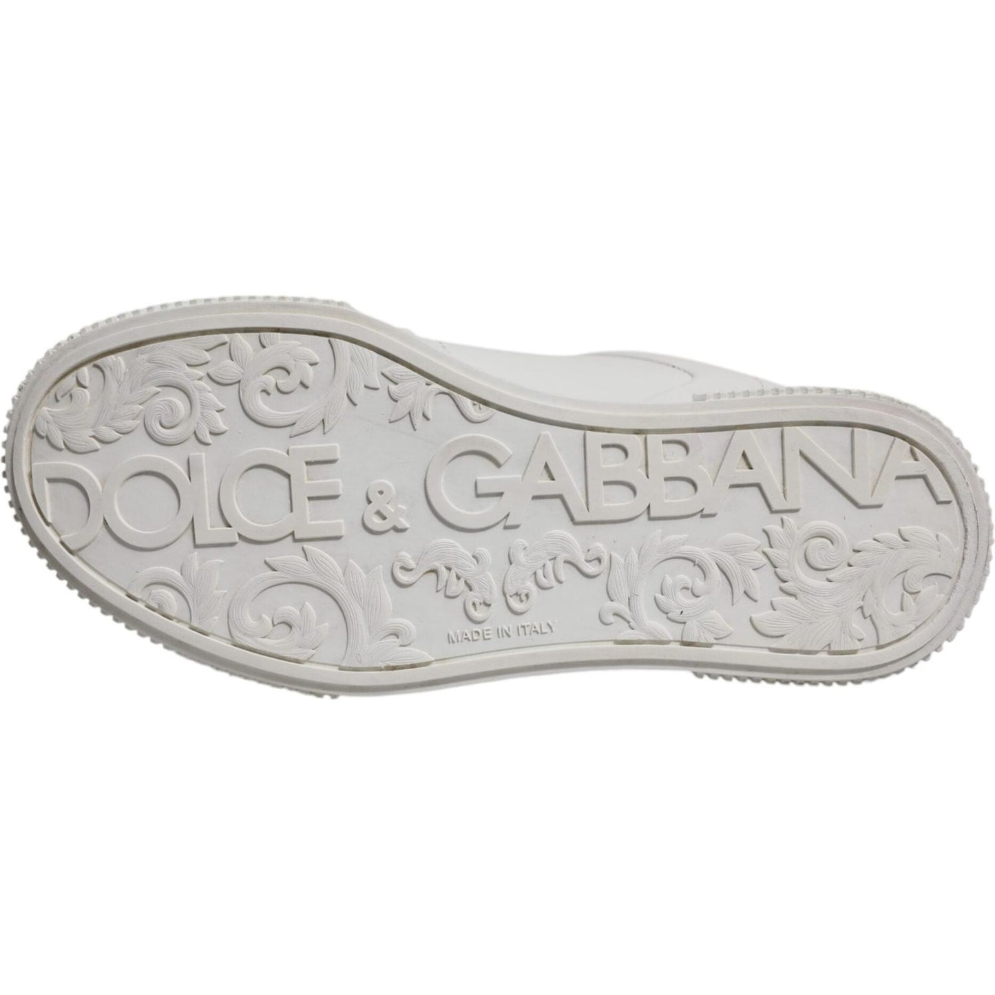 Dolce & Gabbana White Miami Leather Low Top Sneakers Shoes LA12420-36