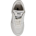 Dolce & Gabbana White Miami Leather Low Top Sneakers Shoes LA12420-36