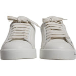 Dolce & Gabbana White Blue Logo Portofino Sneakers Shoes LA12433-36