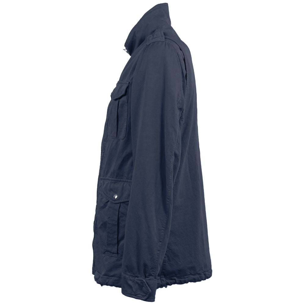 Herno Blue Cotton Jacket HE-14935-IT48 | M