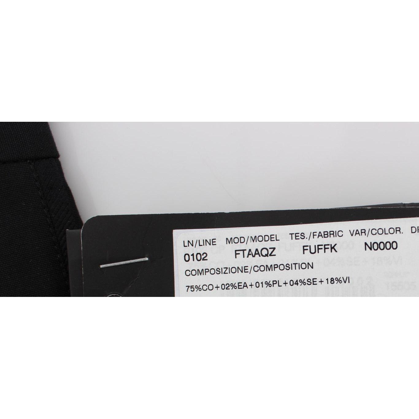 Dolce & Gabbana Black Cotton Stretch Torero Capris Pants