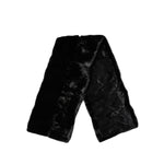 Dolce & Gabbana Black Fur Shawl Neck Wrap Cover Collar Scarf MS7102