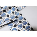 Dolce & Gabbana White Blue Polka Dotted Silk Skinny Scarf MS7185