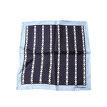 Dolce & Gabbana Blue Heart Spade Silk Handkerchief Scarf MS7276