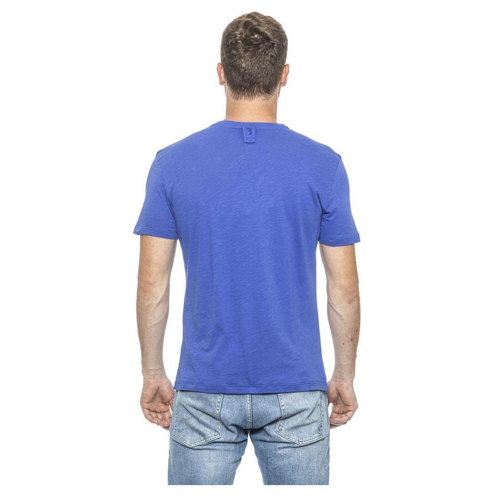 Billionaire Italian Couture Light Blue Cotton T-Shirt BI-1336-S