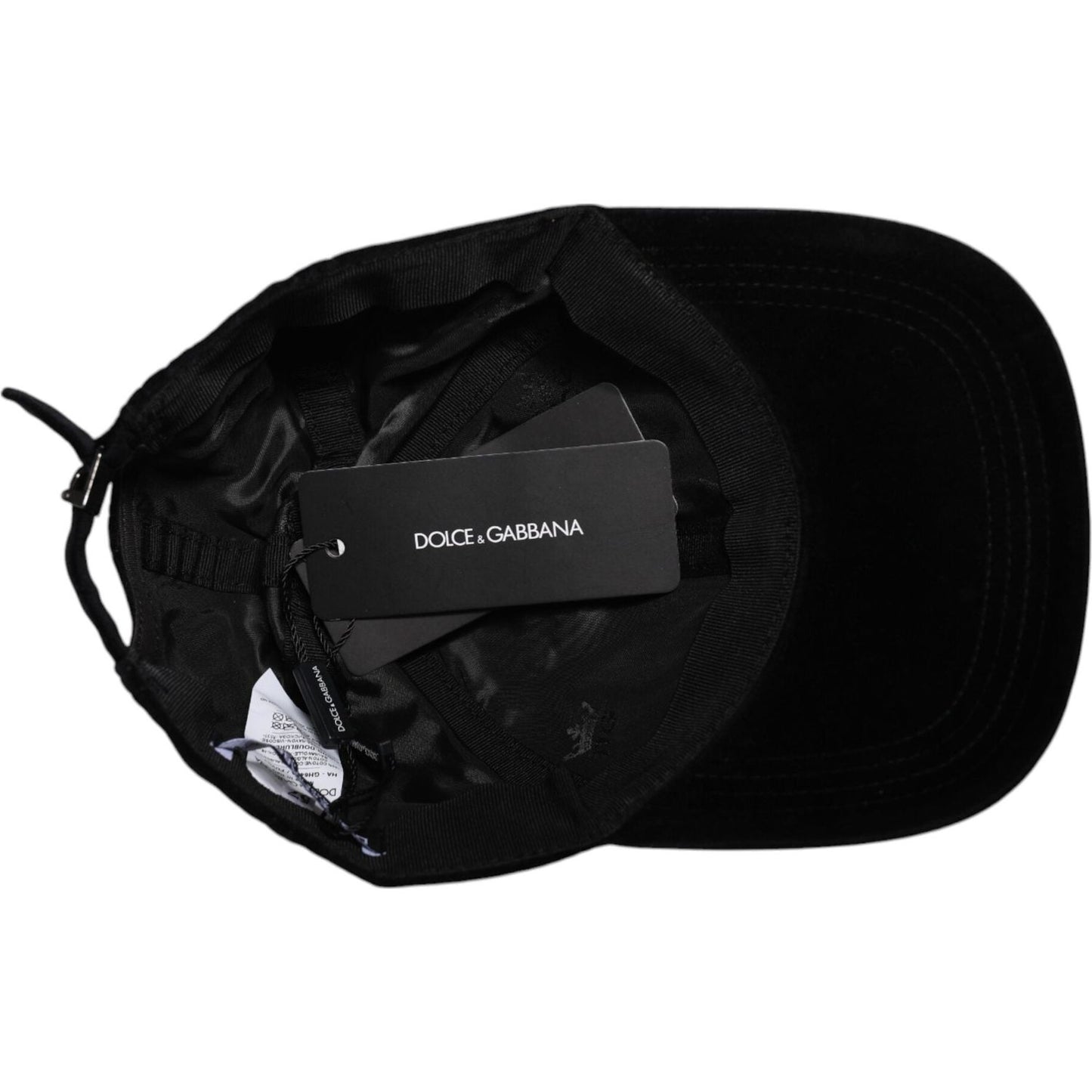 Dolce & Gabbana Black Cotton 6 Panels Baseball Cap HAT9736-57