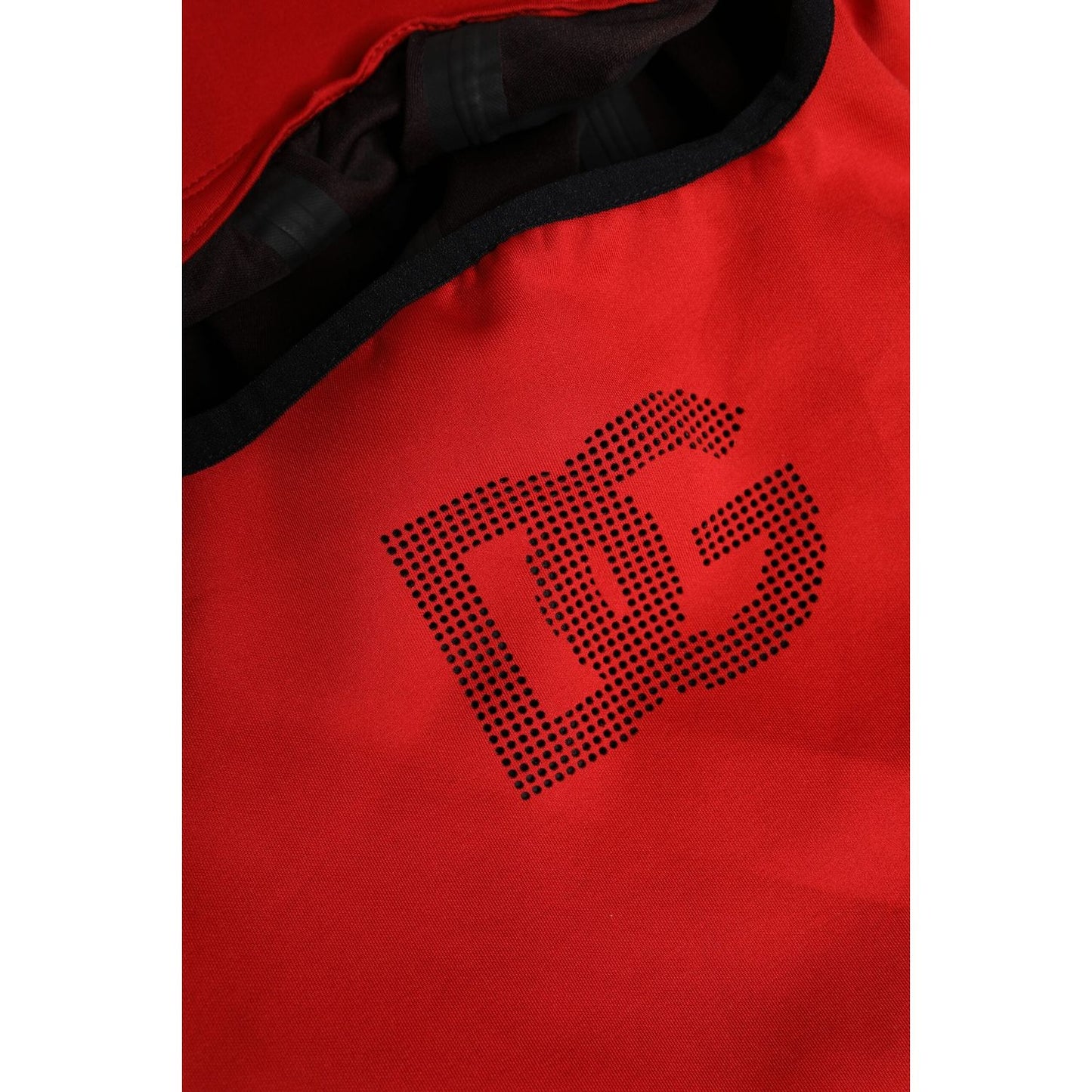 Dolce & Gabbana Red Logo Polyester Wide Brim Balaclava Hat