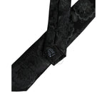 Dolce & Gabbana Dark Green Floral Silk Adjustable Necktie Tie KRA3436