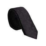 Dolce & Gabbana Black Circles Silk Adjustable Necktie Tie KRA3454