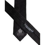 Dolce & Gabbana Black Circles Silk Adjustable Necktie Tie KRA3454