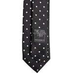 Dolce & Gabbana Black Polka Dots Silk Adjustable Necktie Tie KRA3464