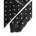 Dolce & Gabbana Black Polka Dots Silk Adjustable Necktie Tie KRA3466
