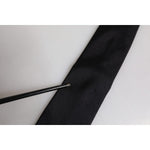 Dolce & Gabbana Black Solid Silk Adjustable Necktie Tie KRA3469