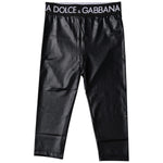 Dolce & Gabbana Black Logo Nylon Cropped Tights Pants Underwear BIK1964-2