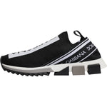 Dolce & Gabbana Black White Slip On Sorrento Sneakers Shoes MV7053-40