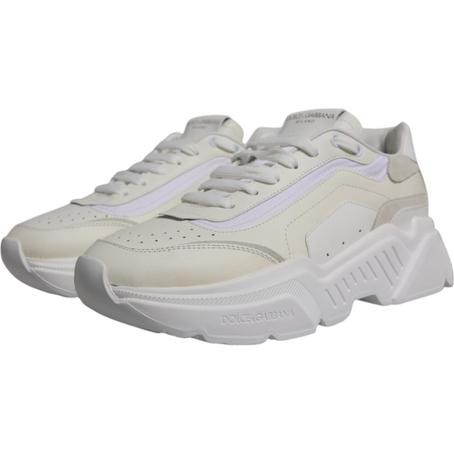 Dolce & Gabbana White Daymaster Low Top Sneakers Shoes MV7158-40