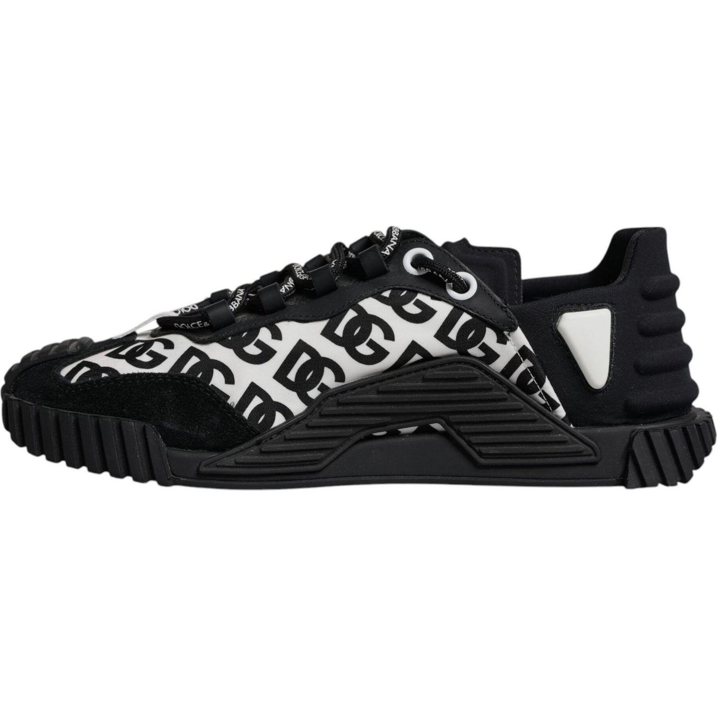 Dolce & Gabbana Black Logo Lace Up Low Top NS1 Sneakers Shoes MV7189-41