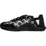 Dolce & Gabbana Black Logo Lace Up Low Top NS1 Sneakers Shoes MV7189-41