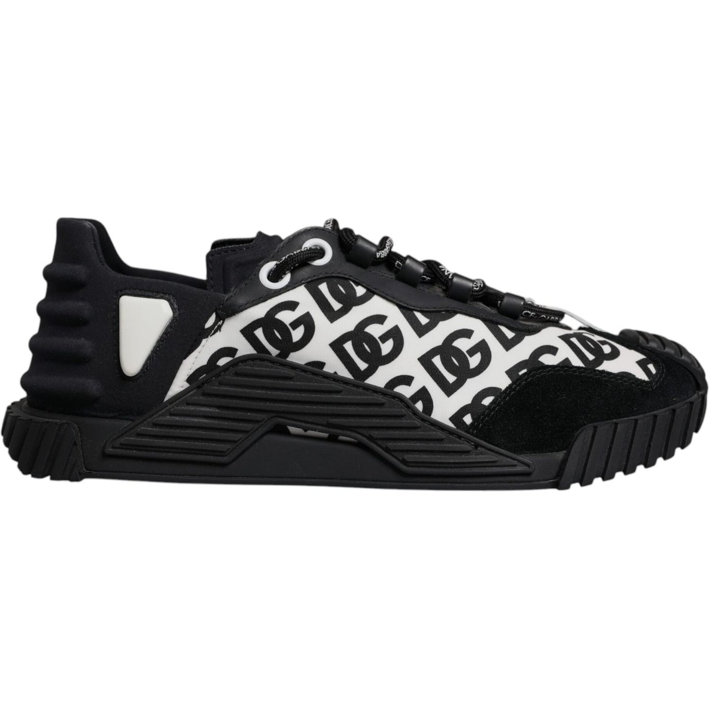 Dolce & Gabbana Black Logo Lace Up Low Top NS1 Sneakers Shoes MV7189-41