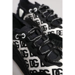 Dolce & Gabbana Black Logo Lace Up Low Top NS1 Sneakers Shoes MV7189-41