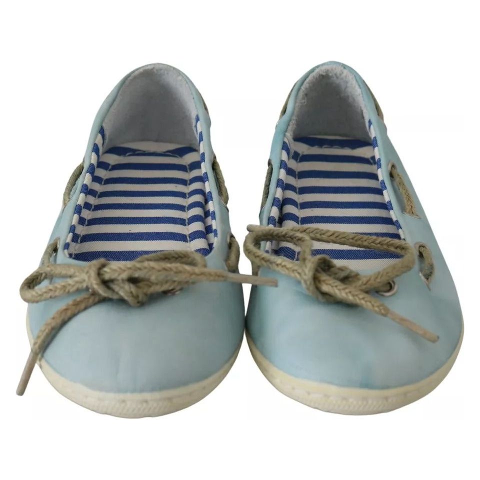 Pantofola D'Oro Minnesota Blue Stripe Flat Slip-On Shoes LA8323-36