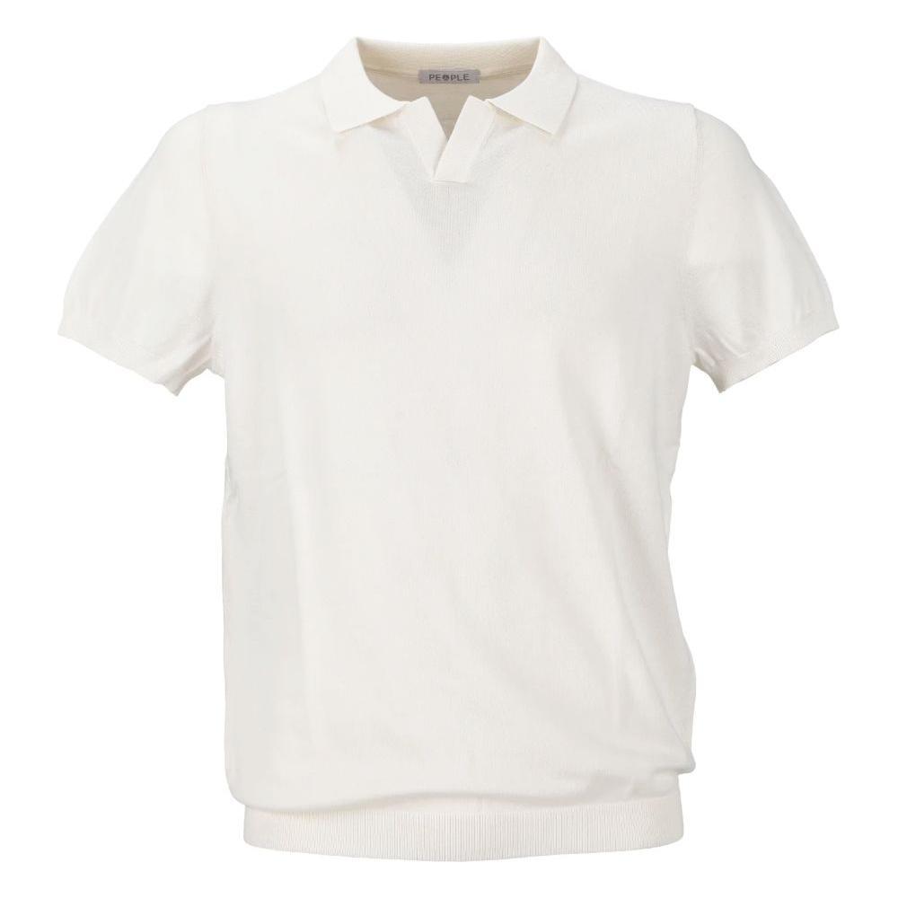 People Of Shibuya White Cotton Polo Shirt PE-14572-IT46 | S