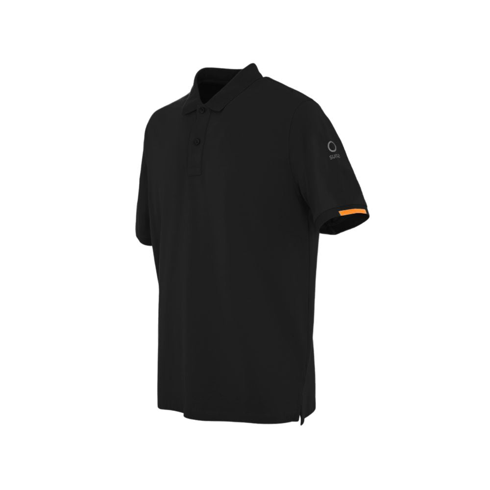 Suns Black Cotton Polo Shirt SU-15075-L