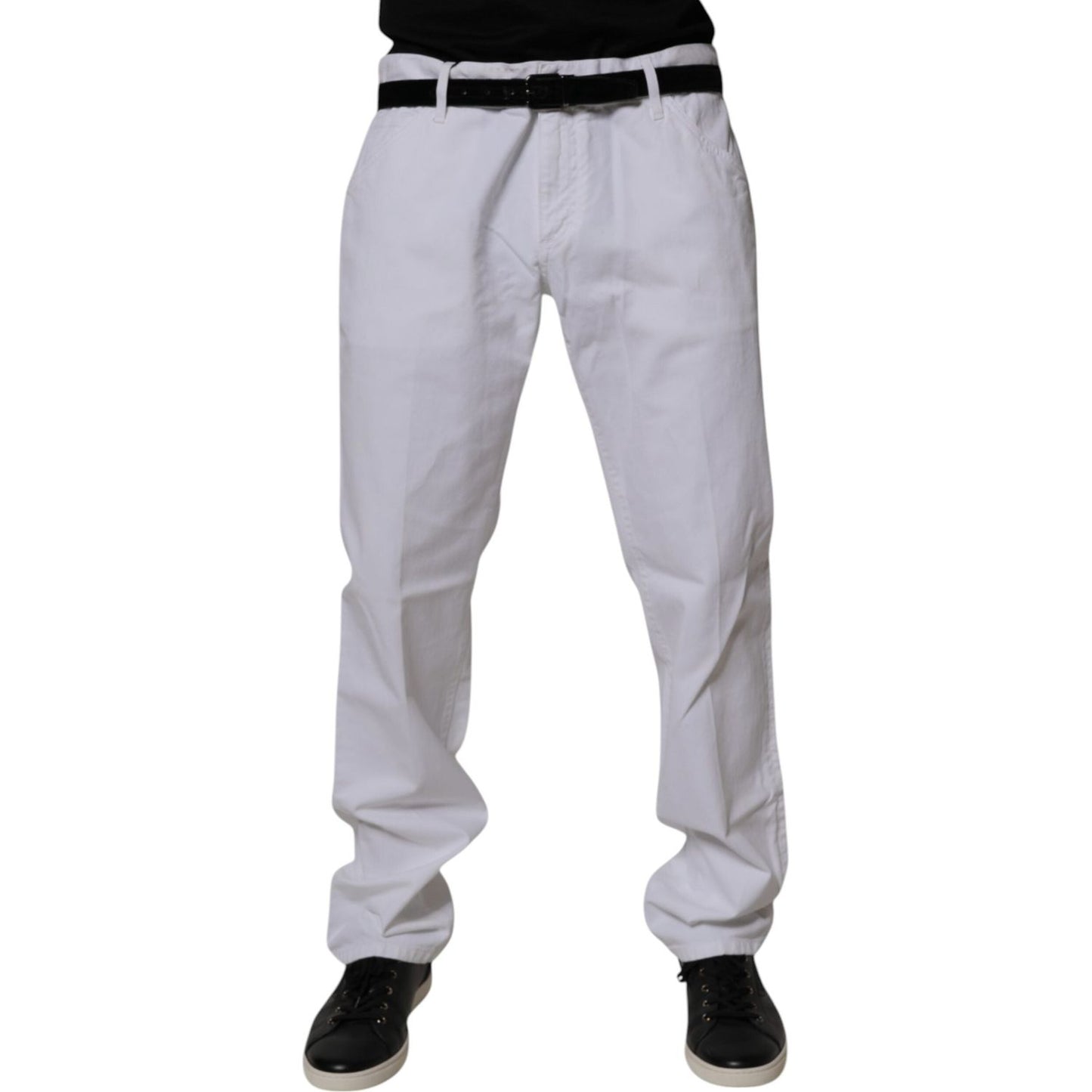 Dolce & Gabbana White Cotton Straight Men Denim Jeans PAN75212-54