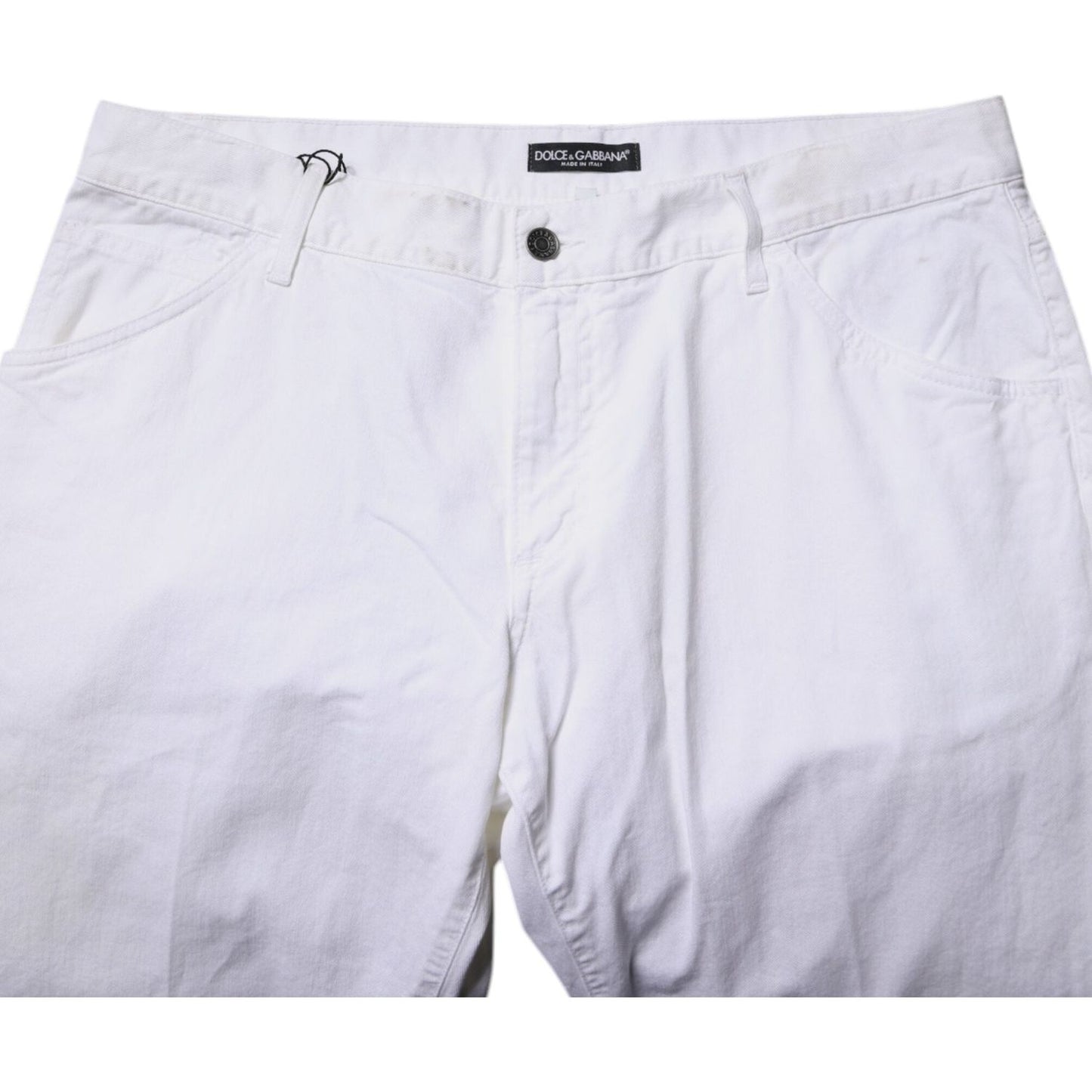 Dolce & Gabbana White Cotton Straight Men Denim Jeans PAN75212-54