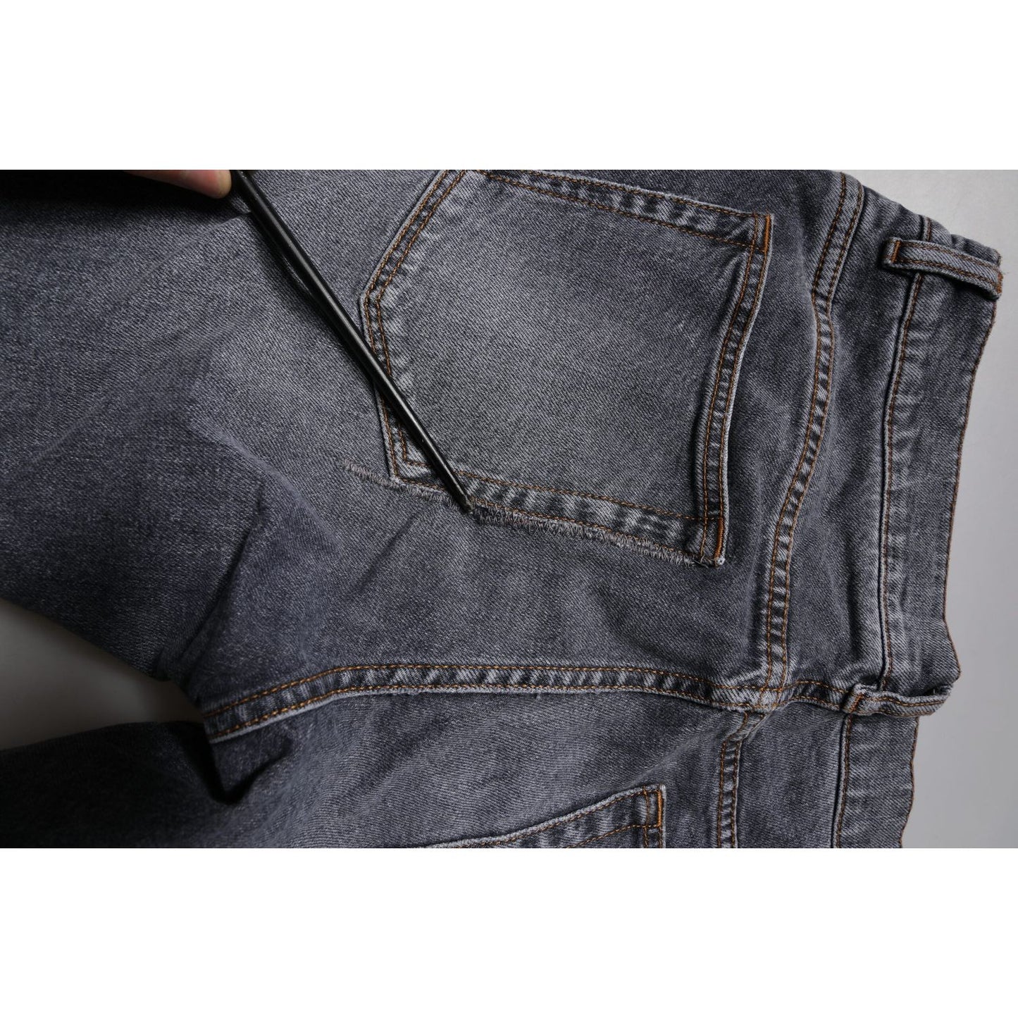 Dolce & Gabbana Dark Gray Cotton Stretch Skinny Denim Jeans PAN75212-48