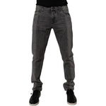 Dolce & Gabbana Two Tone Gray Cotton Denim Jeans PAN75261-50