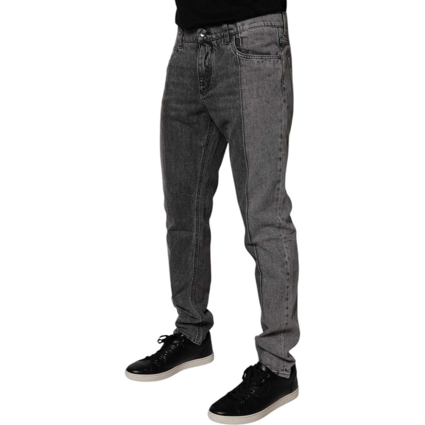 Dolce & Gabbana Two Tone Gray Cotton Denim Jeans PAN75261-50