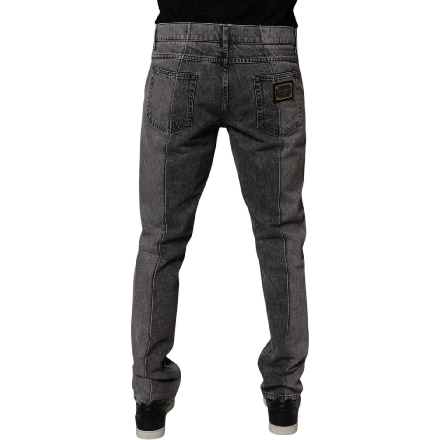 Dolce & Gabbana Two Tone Gray Cotton Denim Jeans PAN75261-50