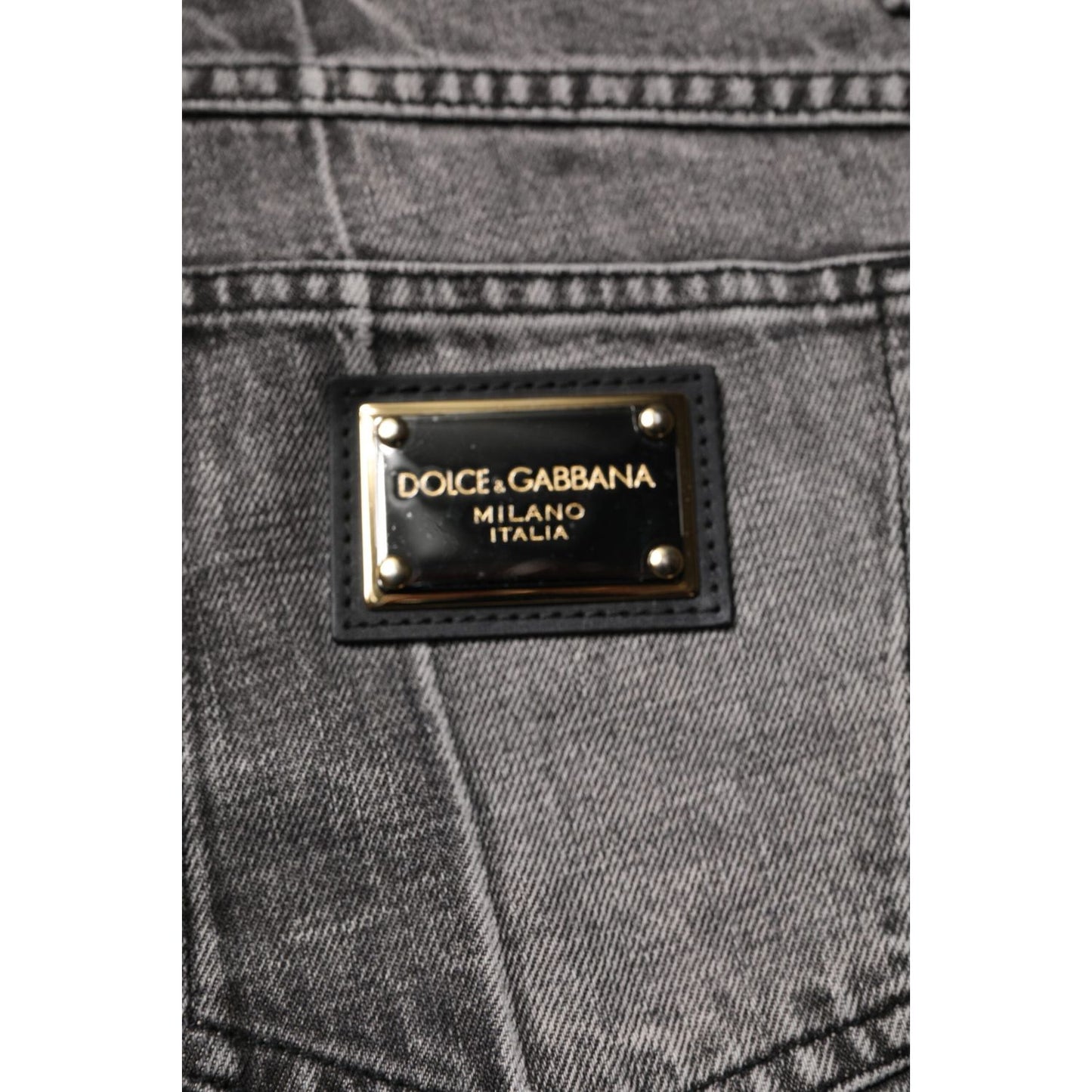 Dolce & Gabbana Two Tone Gray Cotton Denim Jeans PAN75261-50
