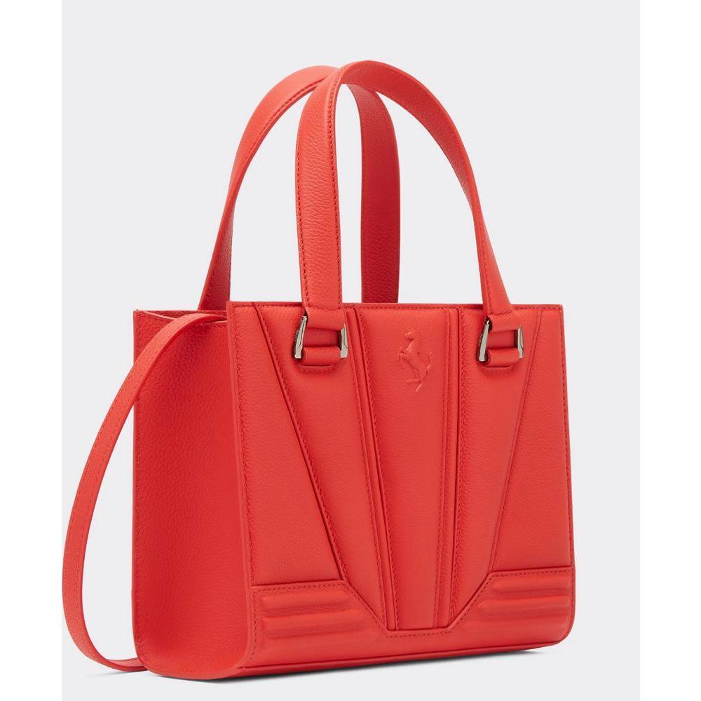 Ferrari Red Leather Handbag FE-14945
