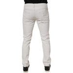 Dolce & Gabbana White Cotton Stretch Skinny Slim Denim Jeans PAN76118-48