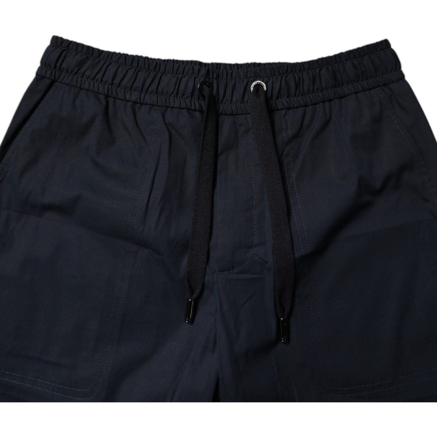 Dolce & Gabbana Dark Blue Cotton Bermuda Sweatshorts Shorts PAN75721-46
