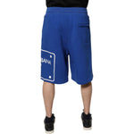 Dolce & Gabbana Blue Logo Cotton Bermuda Sweatshorts Shorts PAN76169-48