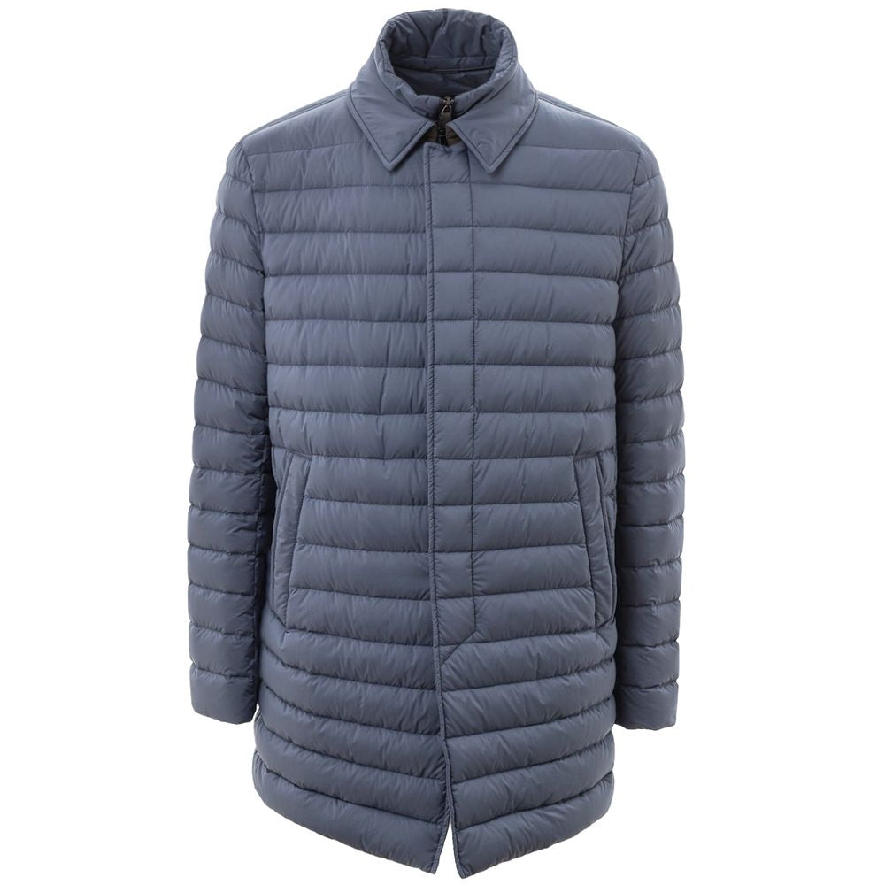 Herno Blue Polyester Jackets & Coat HE-758567320013915-IT48 | M
