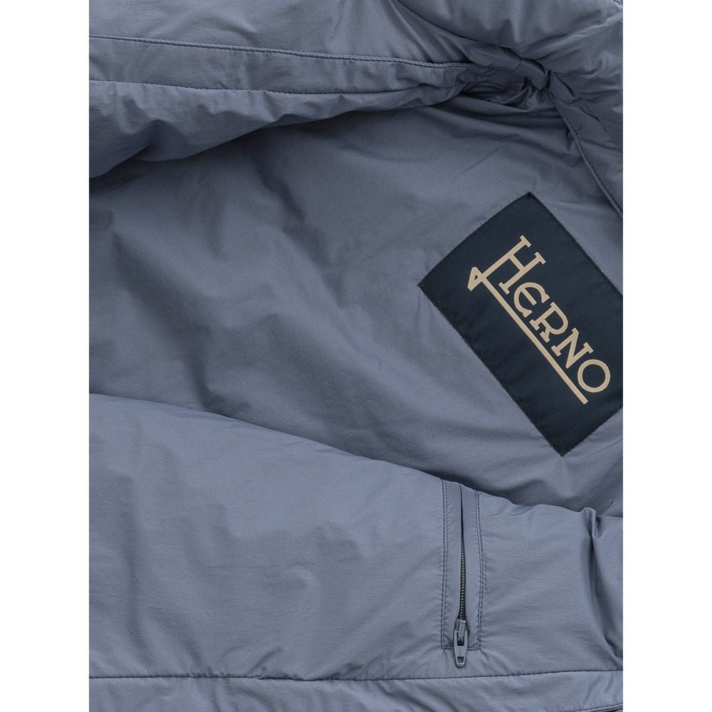 Herno Blue Polyester Jackets & Coat HE-758567320013915-IT48 | M