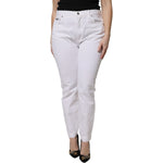 Dolce & Gabbana White Cotton Mid Waist Skinny Denim Jeans PAN75965-48